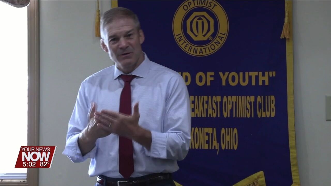Congressman Jim Jordan speaks to Wapakoneta Breakfast Optimist Club